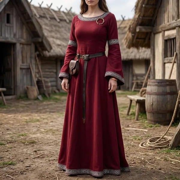 Viking-jurk voor dames, Nieuw, Onbekend, Kleding, Historisch