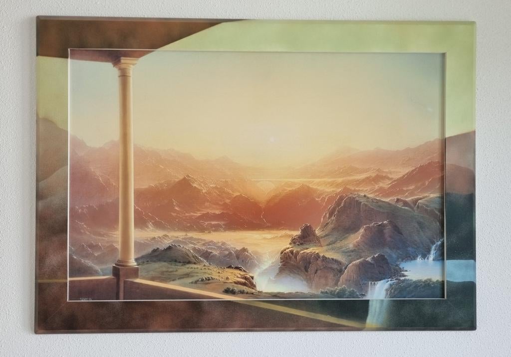 Prachtig 3D-effect Schilderij: 'Uitzicht op het Paradijs', Ophalen