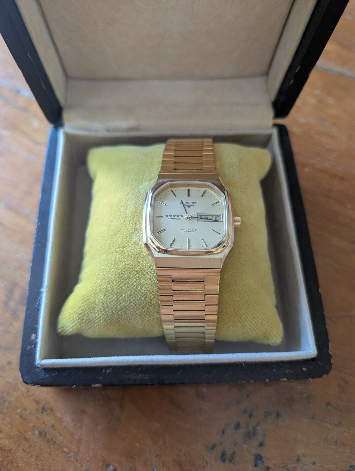 Longines Admiral 5 Stars, automatisch horloge, Ophalen of Verzenden, Zo goed als nieuw, Staal, Overige merken