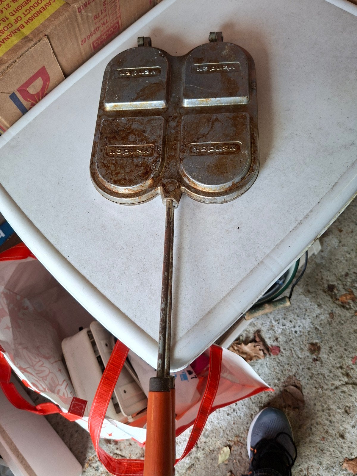 Vintage VENDEX Stroopwafel/Pannenkoekenijzer, Witgoed en Apparatuur, Ophalen of Verzenden, Gebruikt