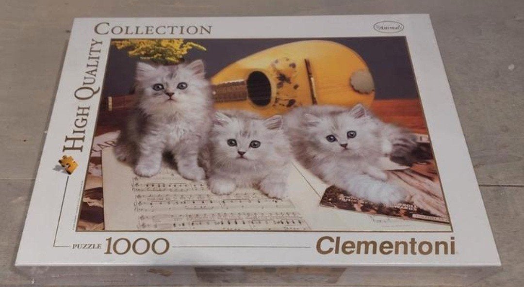 Nieuwe puzzel katten 1000 stukjes Clementoni, Ophalen of Verzenden, 500 t/m 1500 stukjes, Nieuw