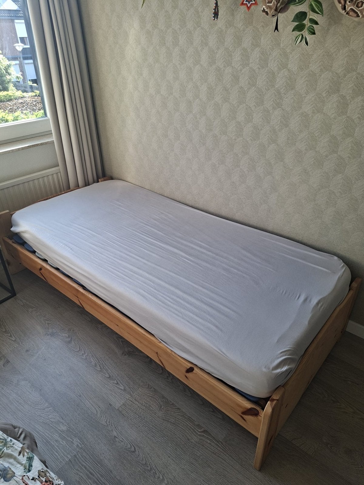 2 grenen bedjes, Ophalen, 90 cm, Eenpersoons, Hout