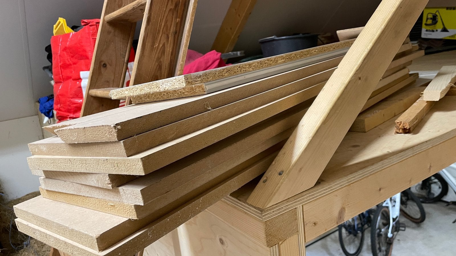 Diverse houten planken en balken, Ophalen, Gebruikt, Minder dan 25 mm, Overige typen