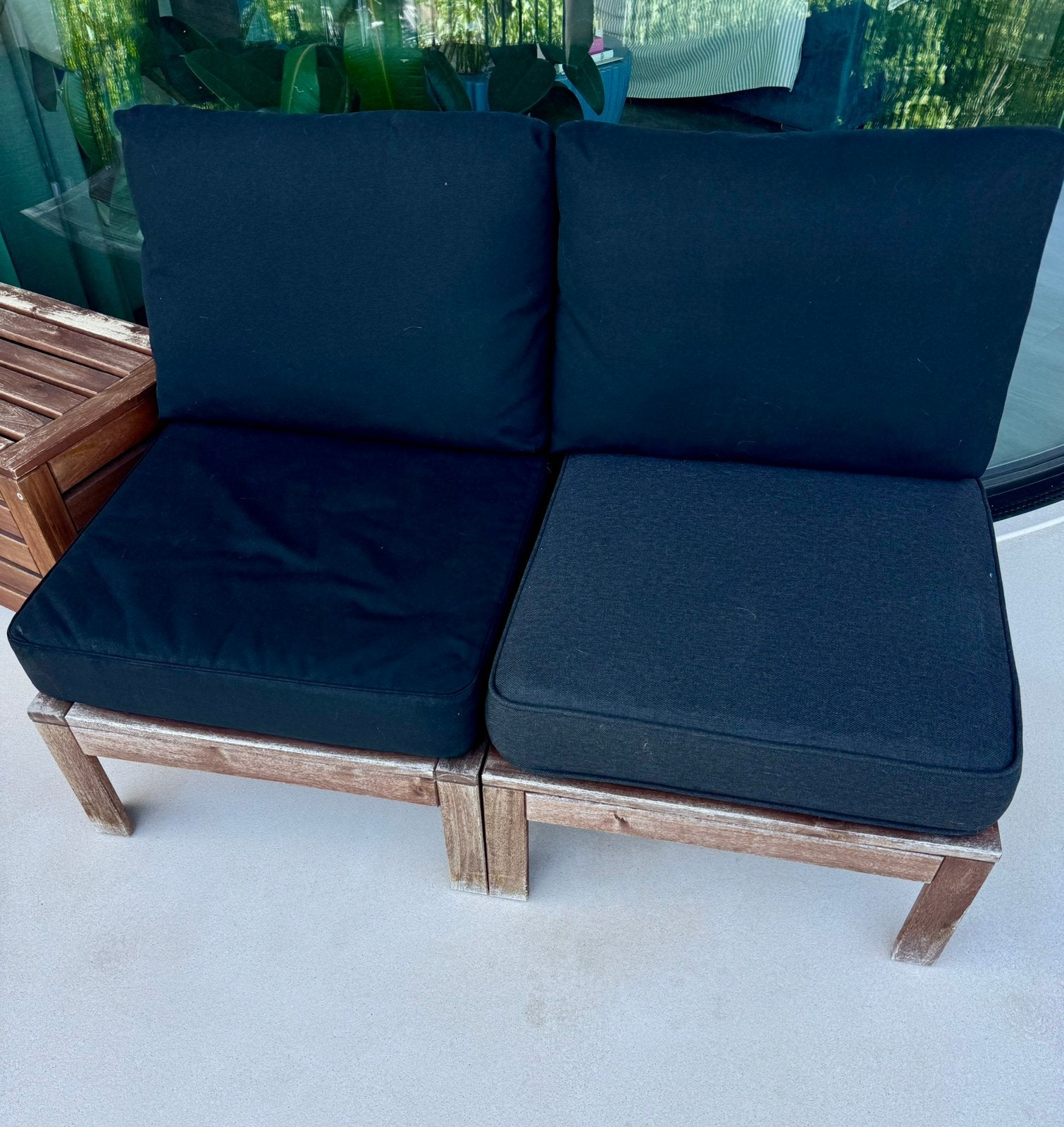 IKEA NÄMMARÖ Outdoor Corner Sofa + Storage Table, Ophalen, Gebruikt, Hout
