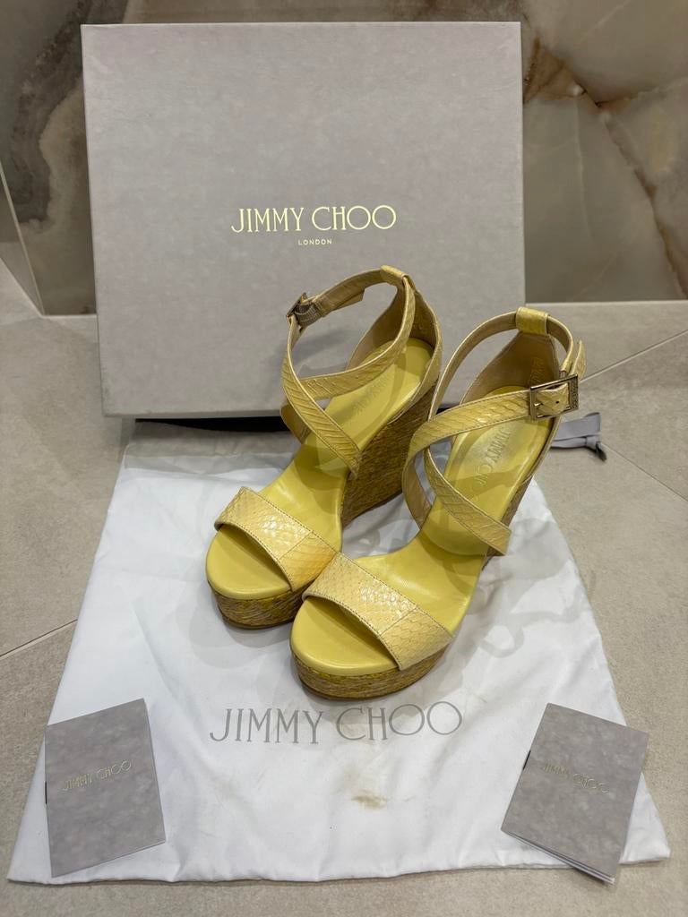 Jimmy Choo hakken sleehakken origineel maat 37, Kleding | Dames, Schoenen, Ophalen, Zo goed als nieuw, Geel