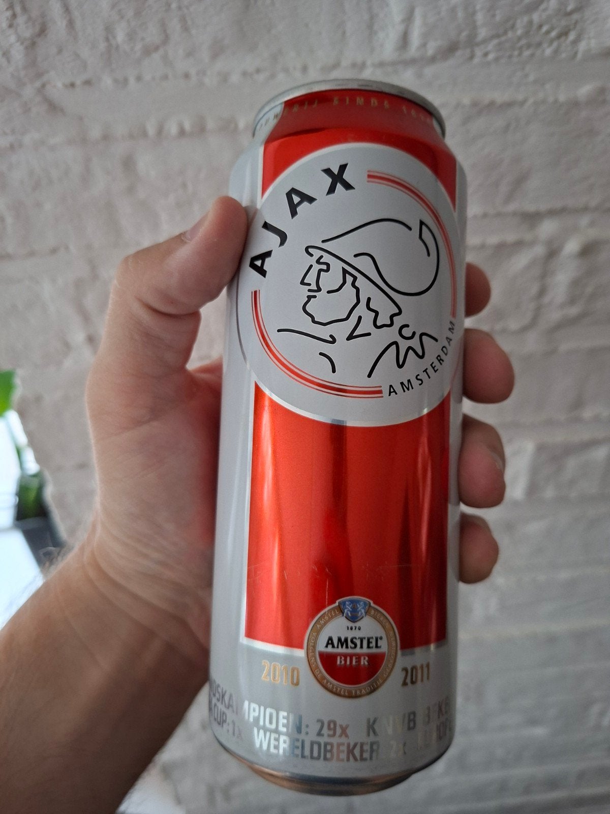 Ajax Amstel Bier blik 2010-2011 kampioen - derde ster!, Ophalen of Verzenden