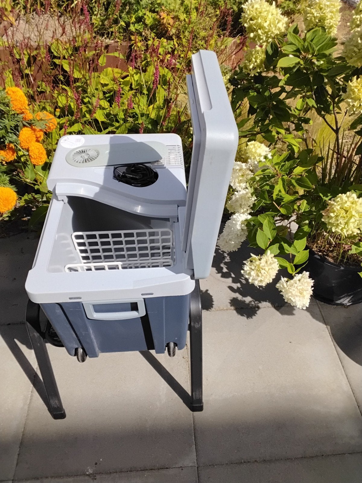 Mobicool elektrische koelbox 48 liter, kleur blauw, Ophalen of Verzenden, Gebruikt, Campingkast