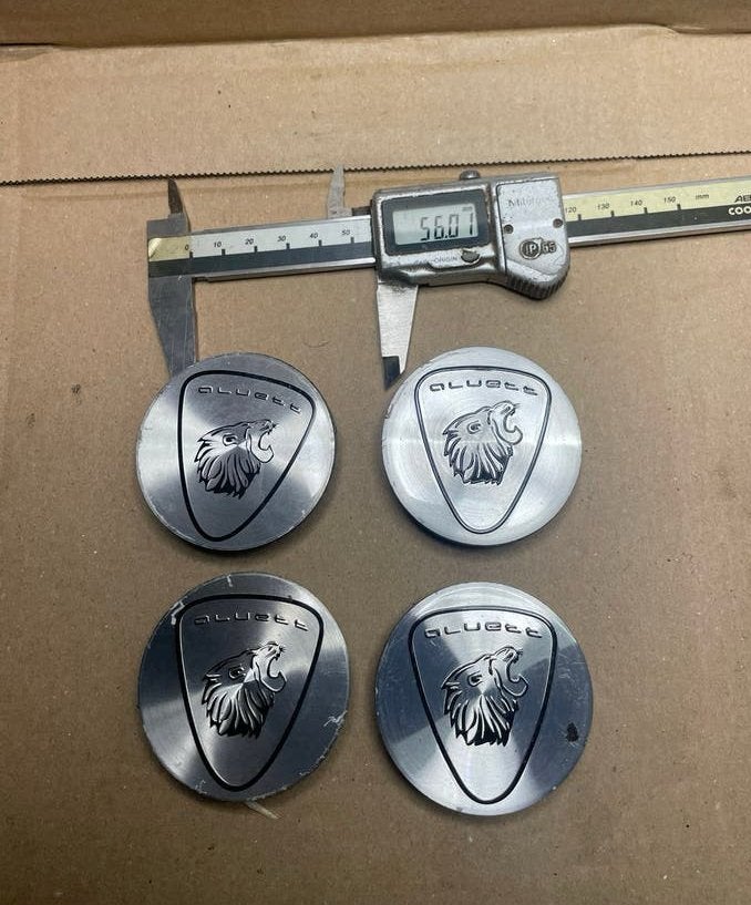 56mm Alluett Naafdoppen - Set van 4, Auto diversen, Ophalen of Verzenden, Gebruikt