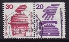 2387 - West Duitsland W55 gestempeld , Veilig werken, Verzenden, BRD, Gestempeld