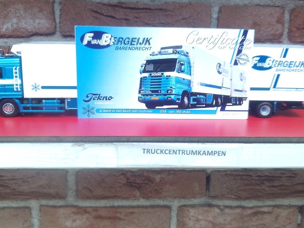 Tekno  Scania  143 - 450  van  F.  van  Bergeijk., Hobby en Vrije tijd, Modelauto's | 1:50, Ophalen of Verzenden, Nieuw, Bus of Vrachtwagen