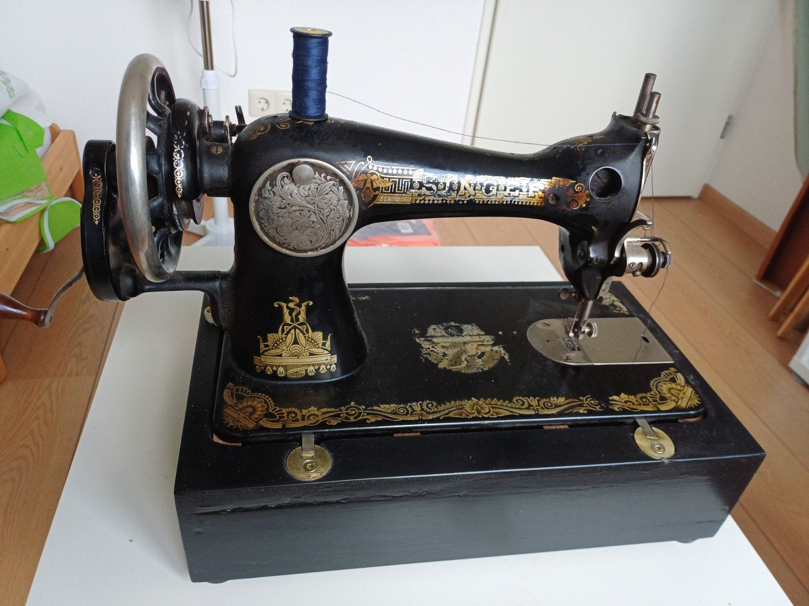 Antieke Singer Naaimachine - Handbediend, Ophalen of Verzenden, Gebruikt, Naaimachine, Singer