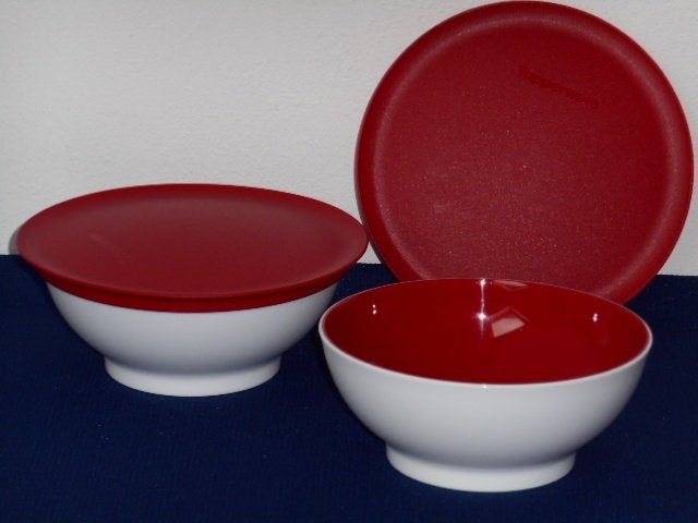 Tupperware Allegra Kommen 275 ml. (2) Rood, Nieuw, Ophalen of Verzenden, Met deksel, Bak of Kom