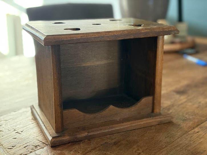 Vintage houten voetenstoof, Ophalen of Verzenden