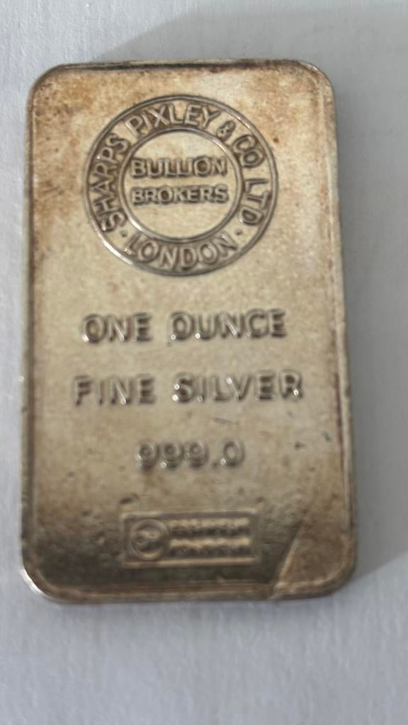 Zilveren baartje 1 troy ounce fine silver, Postzegels en Munten, Edelmetalen en Baren, Ophalen of Verzenden, Zilver