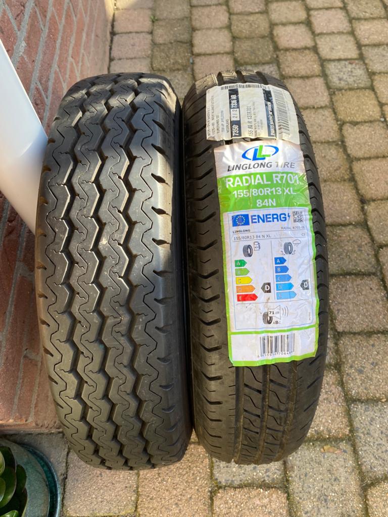 Aanhangwagen banden 155R13C, Ophalen, Gebruikt