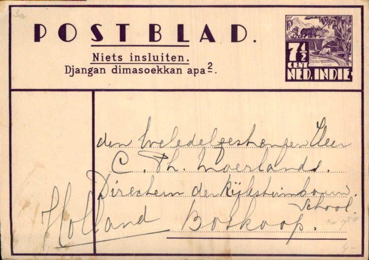 Nederlands Indië - Boskoop - 1940, Postzegels en Munten, Verzenden, Envelop