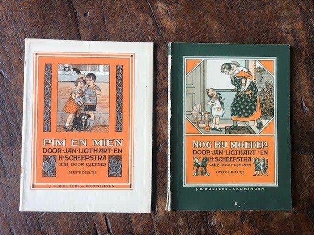 Pim en Mien / Nog bij Moeder 1960-1965 KInderboeken, Boeken, Gelezen, Non-fictie, Jan Ligthart en H.Scheepstra, Ophalen of Verzenden