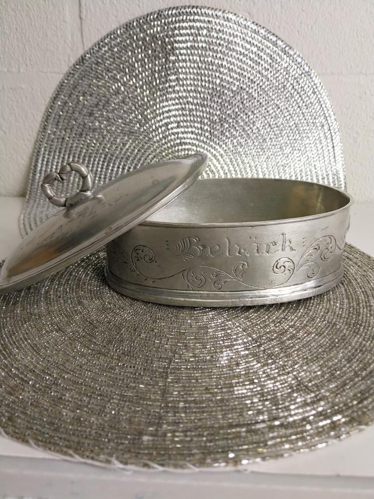 Vintage  opbergtoos  van kurz edeltin, Antiek en Kunst, Ophalen of Verzenden