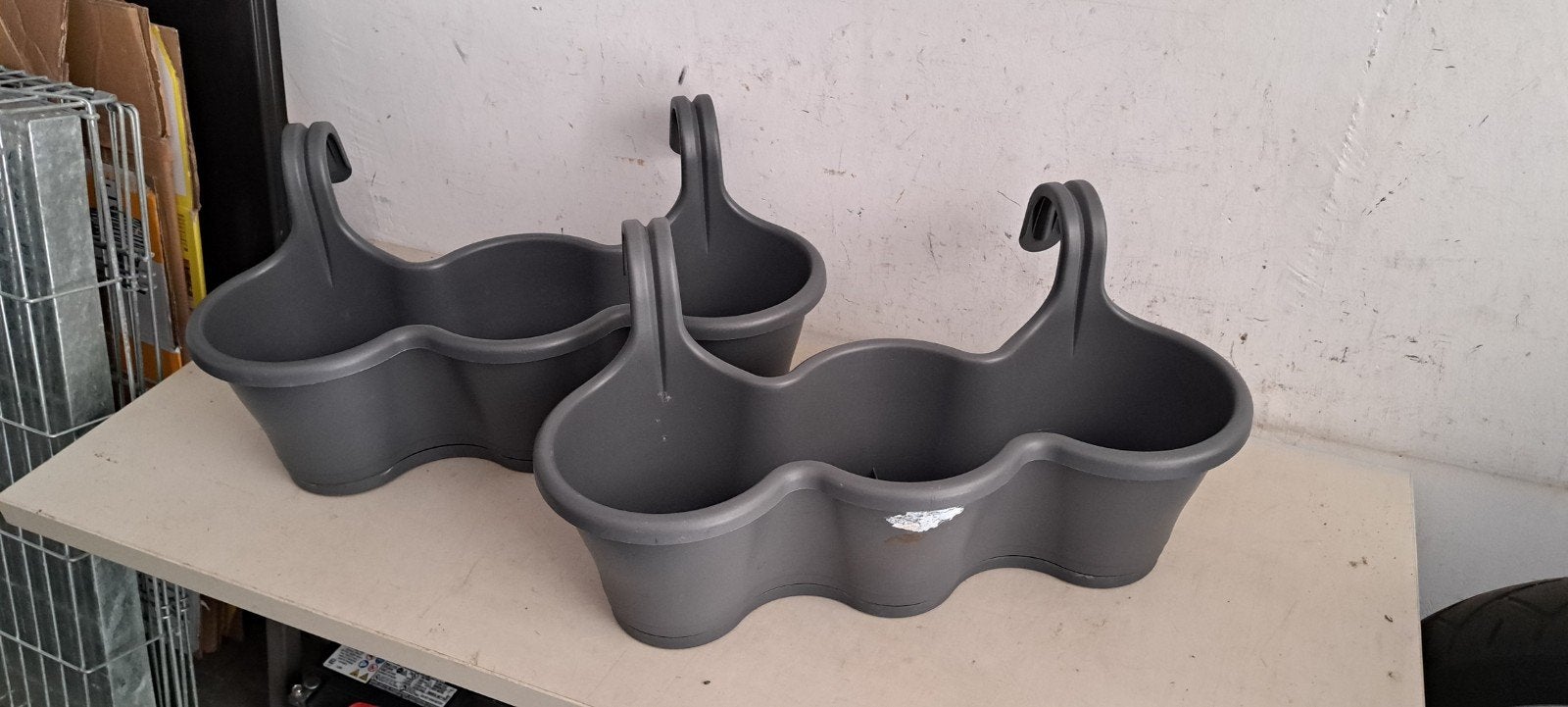 2 ELHO hangbakken kunststof voor balkon 54 cm 8 liter, Kunststof, Minder dan 30 cm, Balkon, Minder dan 60 cm