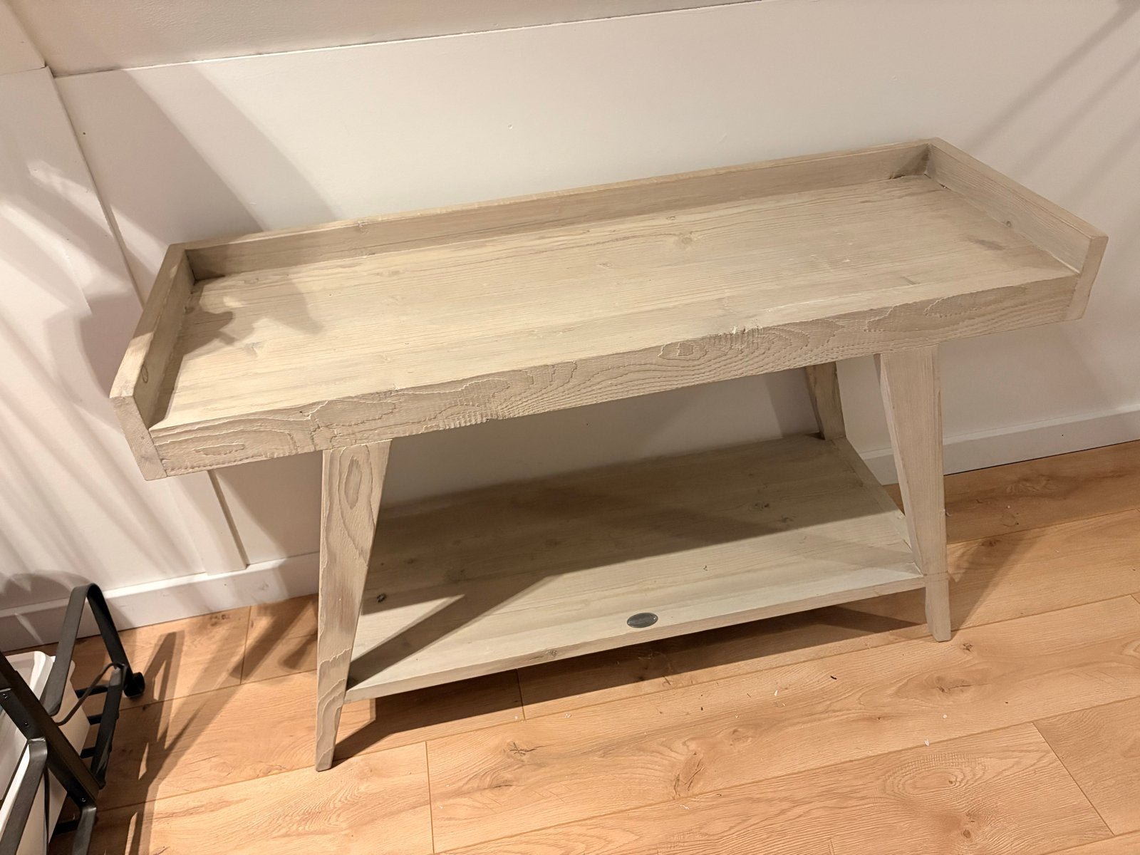 Riverdale sidetable wit/grijs wash eiken, Ophalen, Gebruikt, Eikenhout