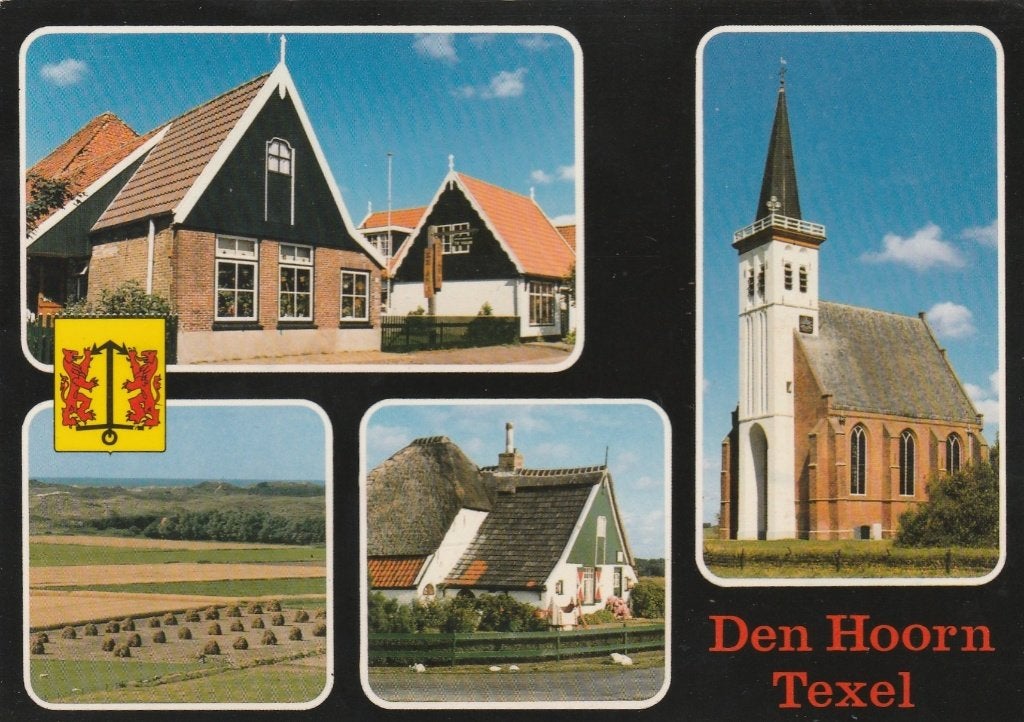 DEN HOORN Dorpsgezichten Akker Kerk, Verzenden, 1980 tot heden, Gelopen, Waddeneilanden