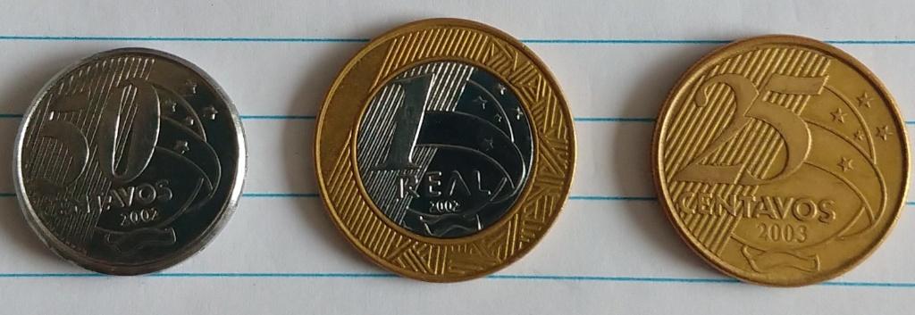 Brazilie munten uit 2002 en 2003, volgnr 36, Ophalen of Verzenden, Zuid-Amerika, Losse munt