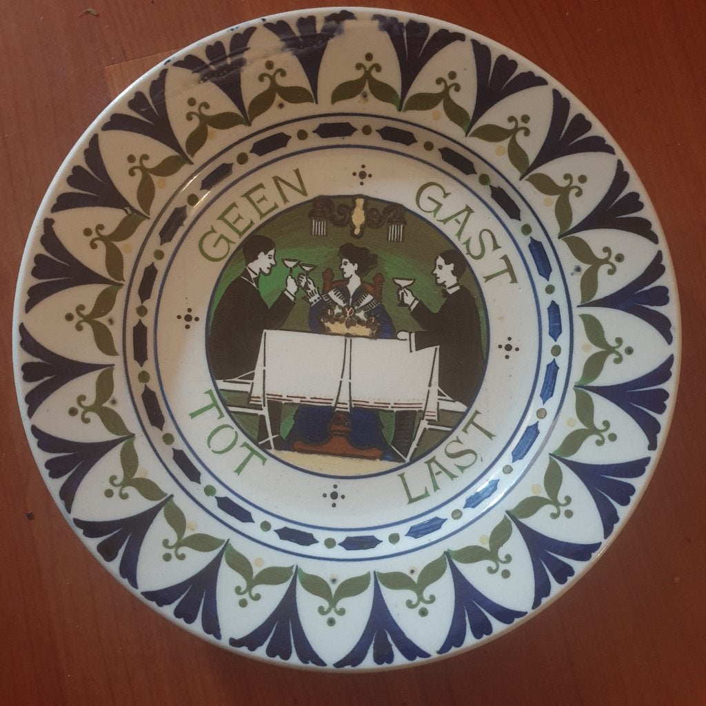 Art deco wandbord, Antiek en Kunst, Antiek | Wandborden en Tegels, Ophalen of Verzenden