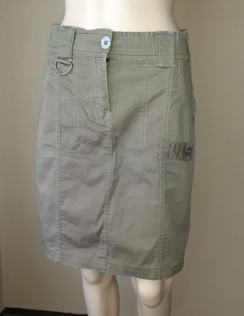 Rok stoer kaki cargo Bel & Bo M of 38, Maat 38/40 (M), Nieuw, Ophalen of Verzenden, Knielengte