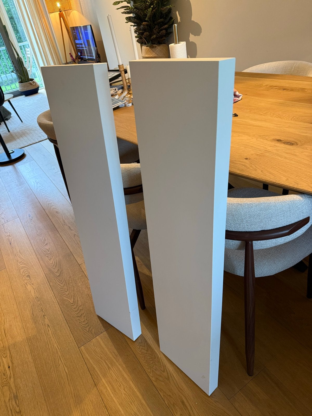 2 Witte zwevende Planken / ikea lack, Ophalen, Gebruikt