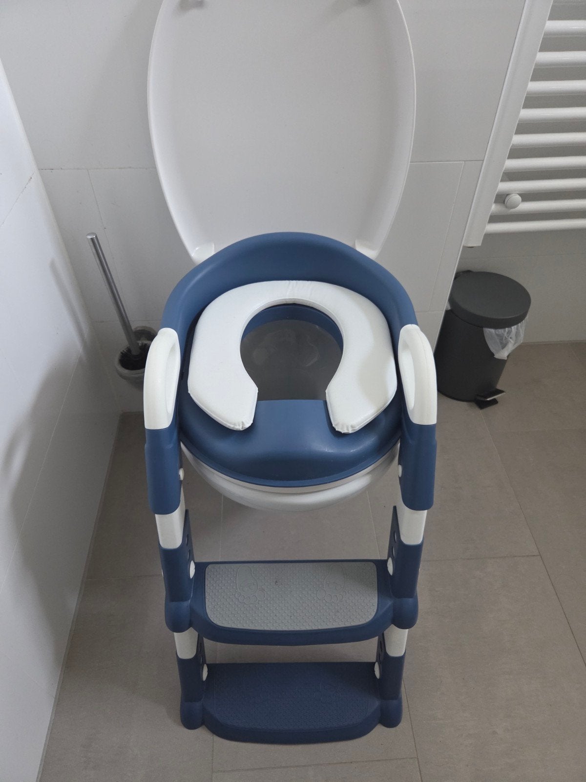 Kinder toiletbril met opstapje, Ophalen, Zo goed als nieuw