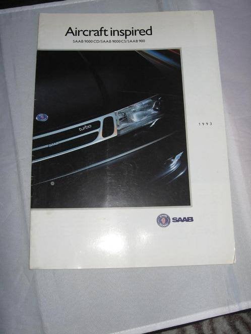 Saab folder 19 bladzijde 1993 SAAB 9000 CD /SAAB 9000CS, Boeken, Ophalen of Verzenden, Zo goed als nieuw, Overige merken