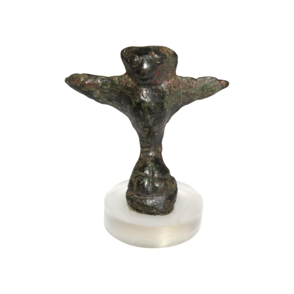 Bodemvondst bronzen romeinse Griffin voetje, Antiek en Kunst, Antiek | Koper en Brons, Verzenden