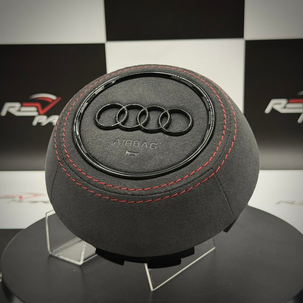 Audi airbag cover op maat alcantara S RS rood