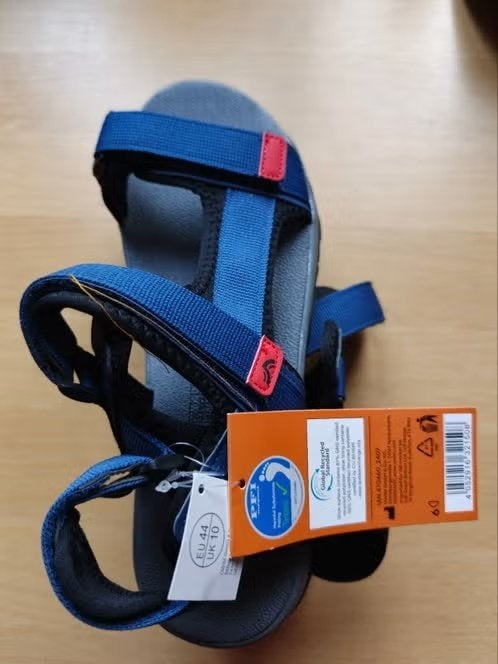 Nieuwe blauwe sandalen, maat EU 44, UK 10, Sandalen, Blauw, Nieuw, Ophalen of Verzenden