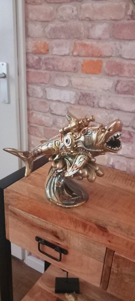 Steampunk:Grote 33cm Haai Beeld♥️SALE VERKOOP♥️, Verzamelen, Ophalen of Verzenden, Nieuw, Dier
