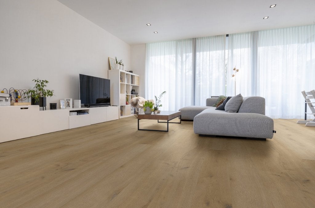 8,5mm dik Pvc click Natural Oak met integreerde ondervloer, Bruin, 75 m² of meer, 8,5mm extra dik Pvc click natural oak, Nieuw