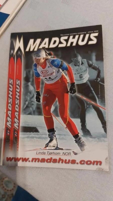 Fotokaart : Linda Tjørhom / Biathlon, Verzenden, Zo goed als nieuw, Buitenlandse clubs, Poster, Plaatje of Sticker