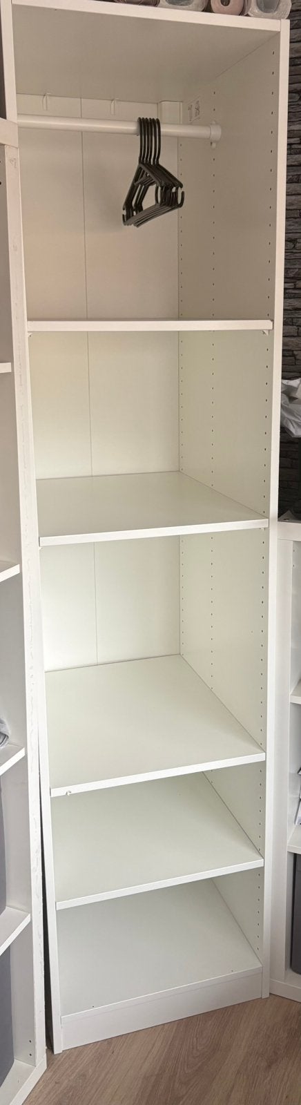 Ikea witte pax kledingkast met roede en verstelbare planken, Ophalen, 200 cm of meer, Met plank(en), 50 tot 100 cm