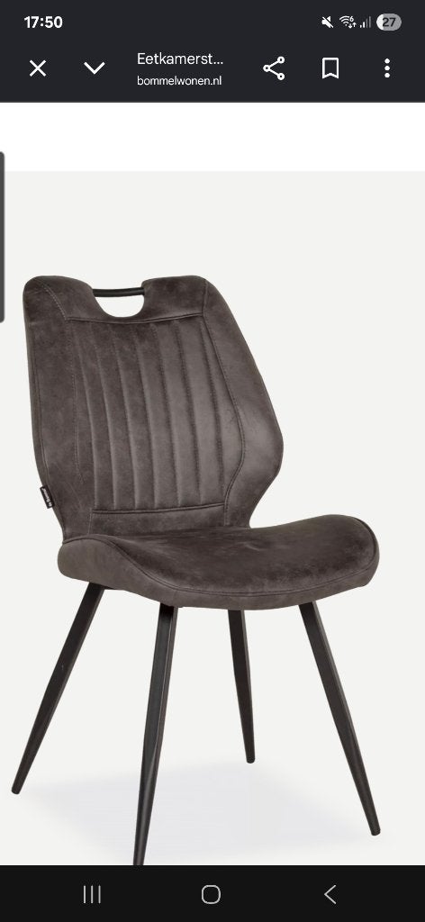 stoelen, Gebruikt, Zwart, Ophalen of Verzenden, Vier