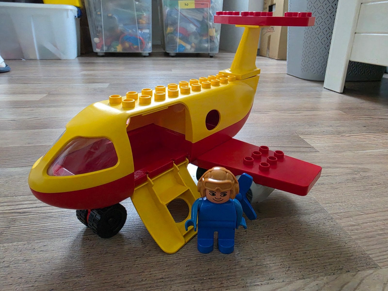 Lego Duplo 2641 Groot vliegtuig, Gebruikt, Ophalen of Verzenden, Compleet, Duplo