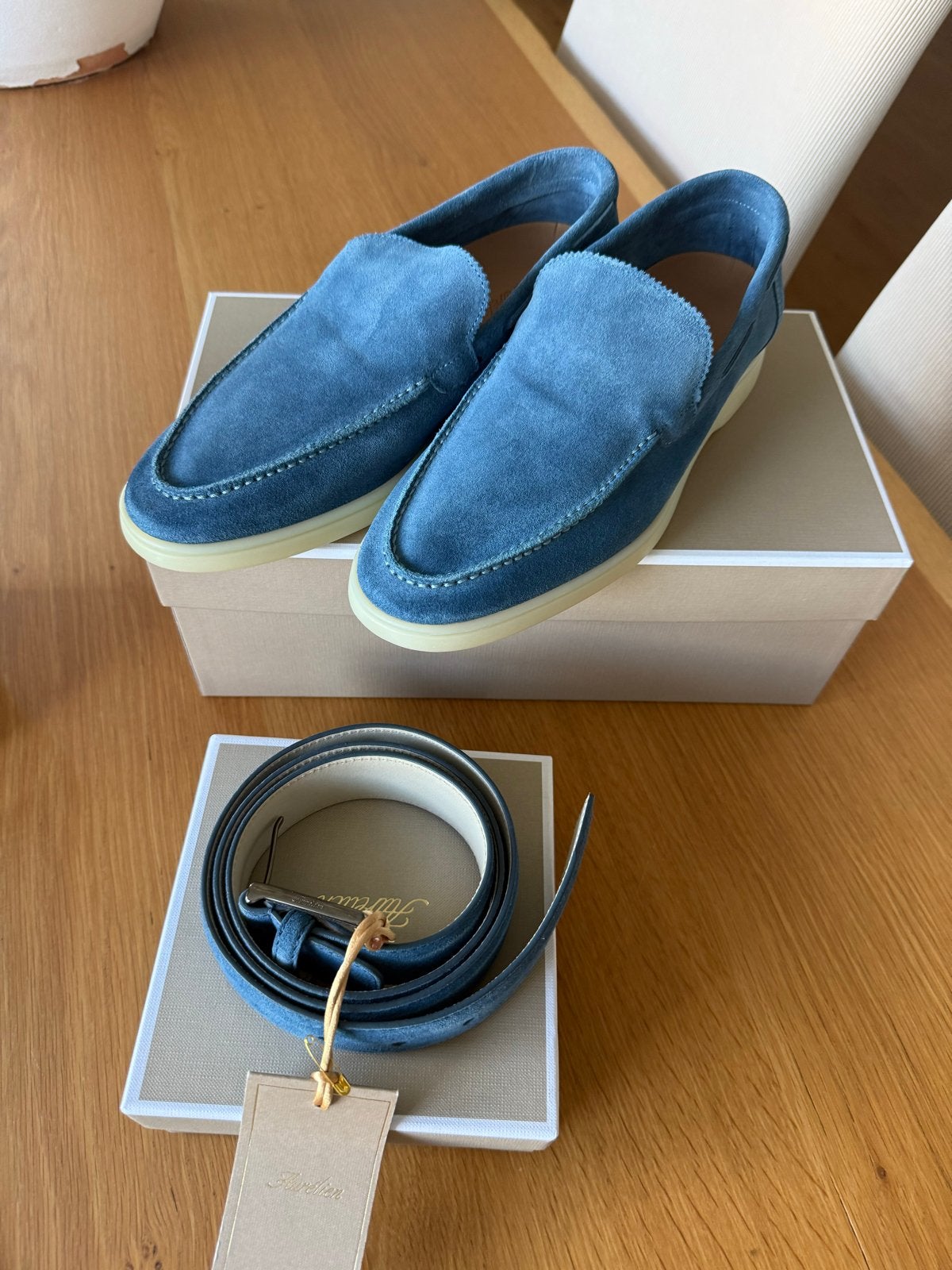 Aurelien heren schoenen met riem - Sapphire blue - Maat 41, Loafers, Blauw, Nieuw, Ophalen of Verzenden