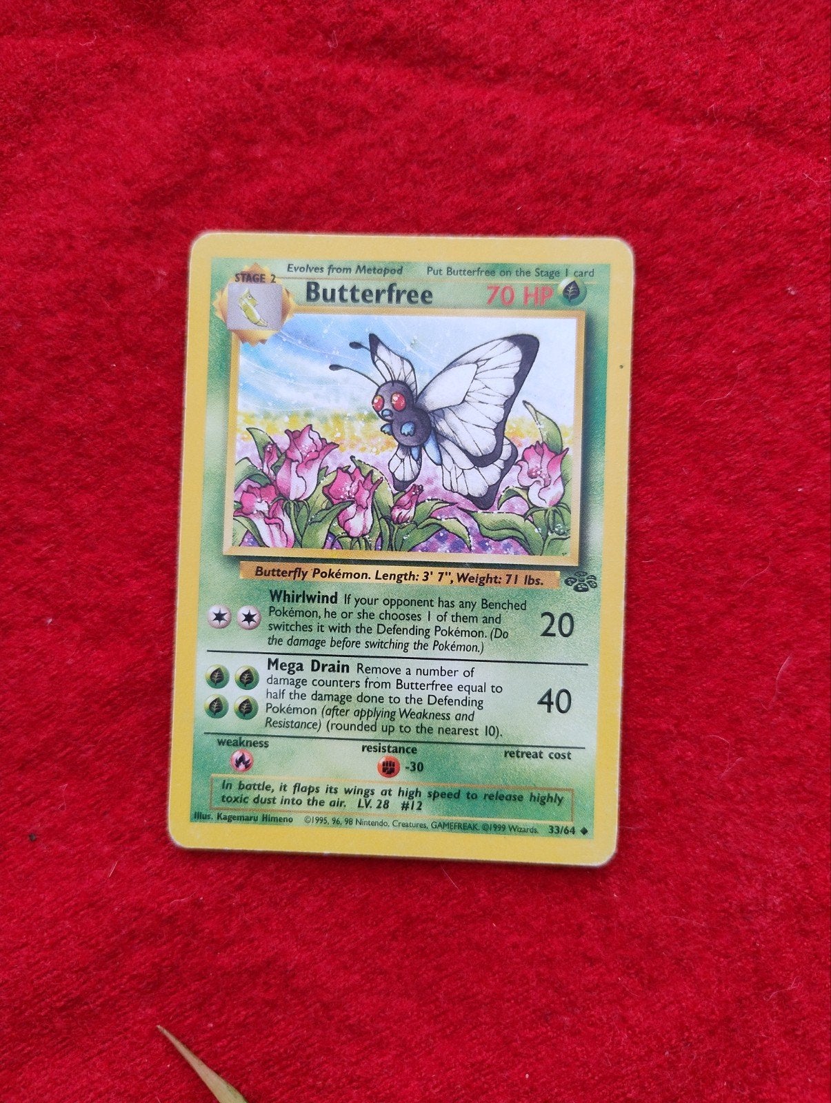 Pokémon Butterfree 33/64 Jungle Set - 1999 Wizards, Hobby en Vrije tijd, Verzamelkaartspellen | Pokémon, Ophalen of Verzenden