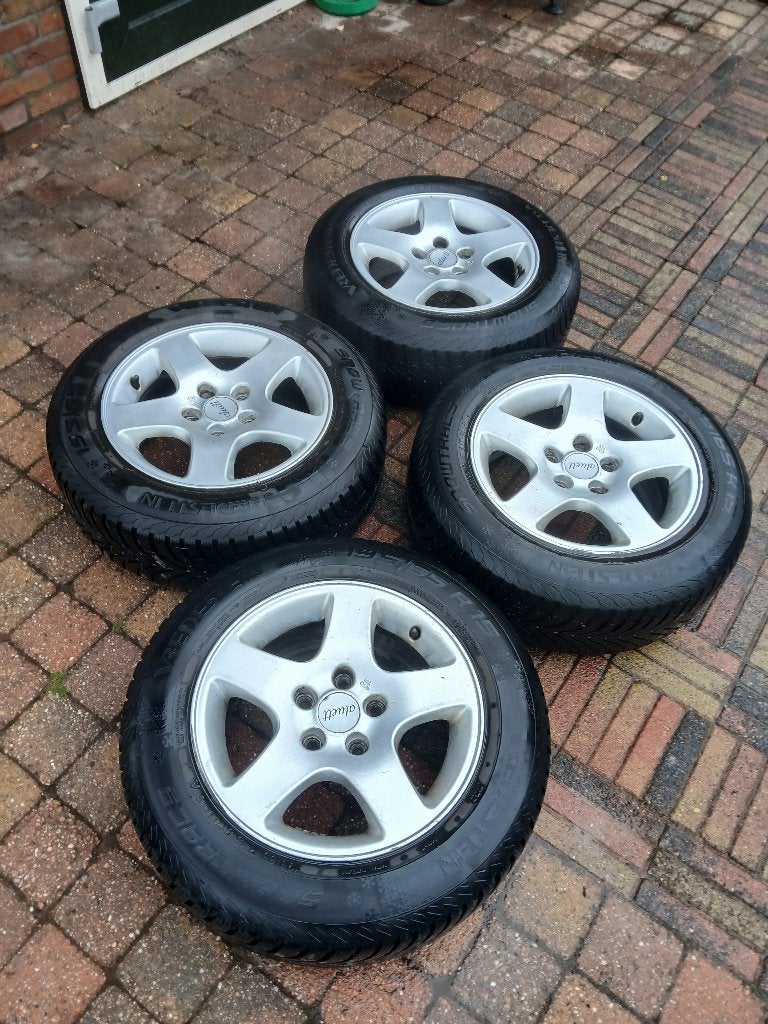 Wielenset Aluett velgen 15 inch - 5 x 112  ET 35, Auto-onderdelen, Ophalen, Gebruikt, 15 inch, Banden en Velgen