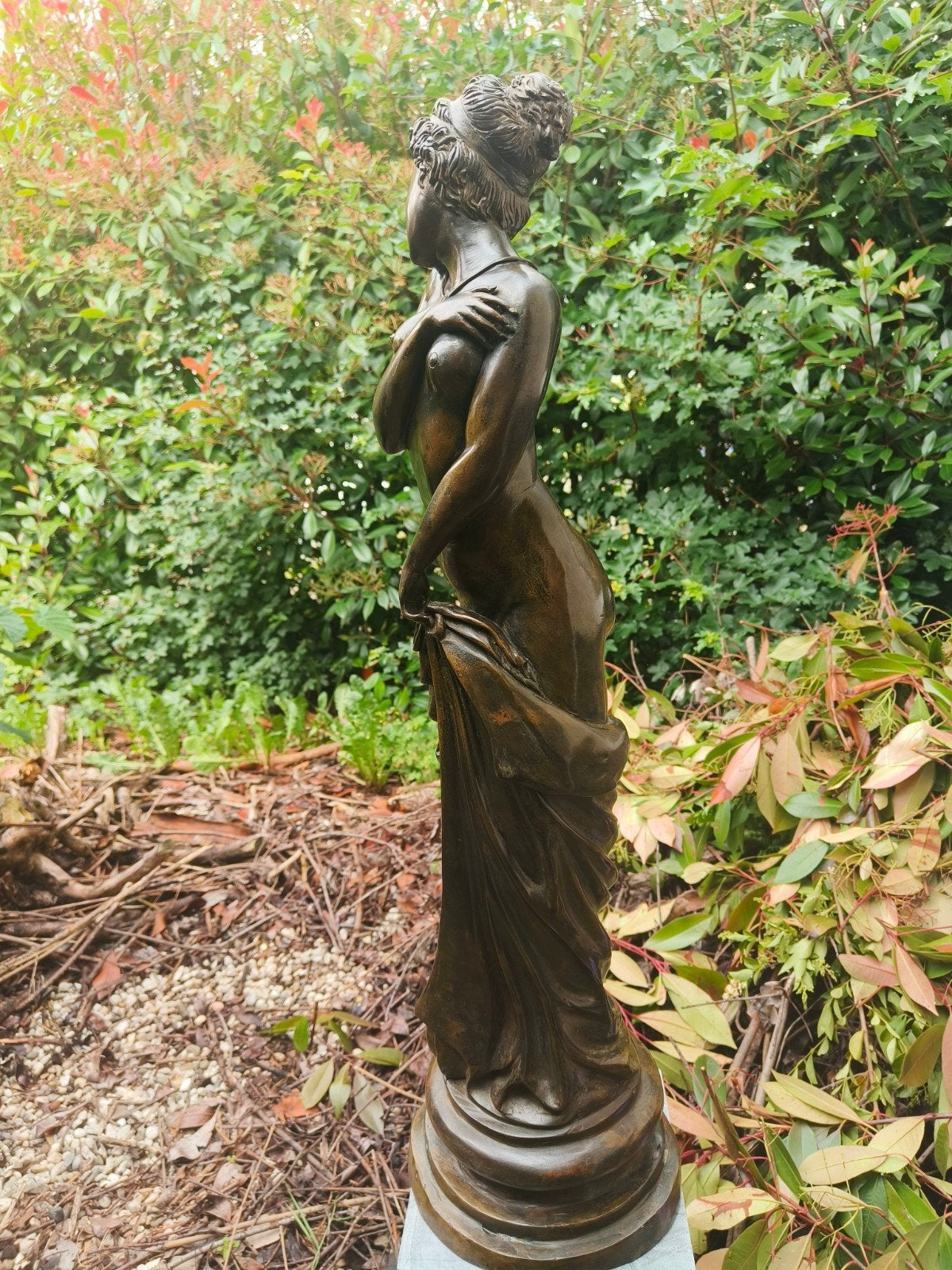 Groot Bronzen Beeld - Vénus au Bain (Allegrain)80CM, Ophalen, Handgemaakt, Art nouveau, 50 - 100 cm