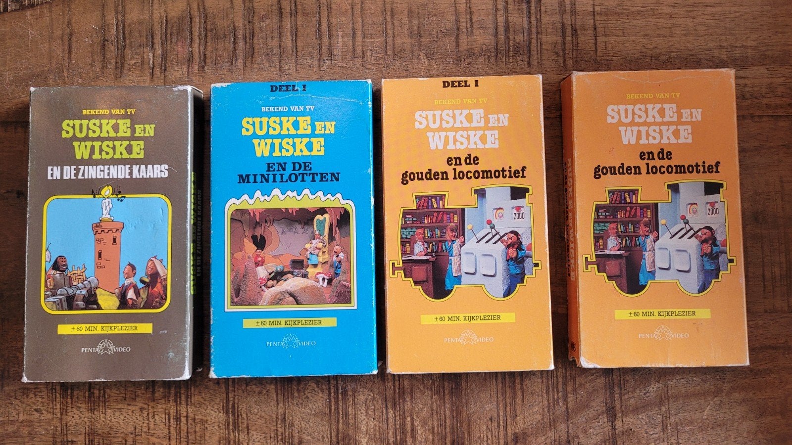 Suske en Wiske videobanden van de poppenkast serie, Cd's en Dvd's, Gebruikt, Alle leeftijden, Poppen of Stop-motion, VHS