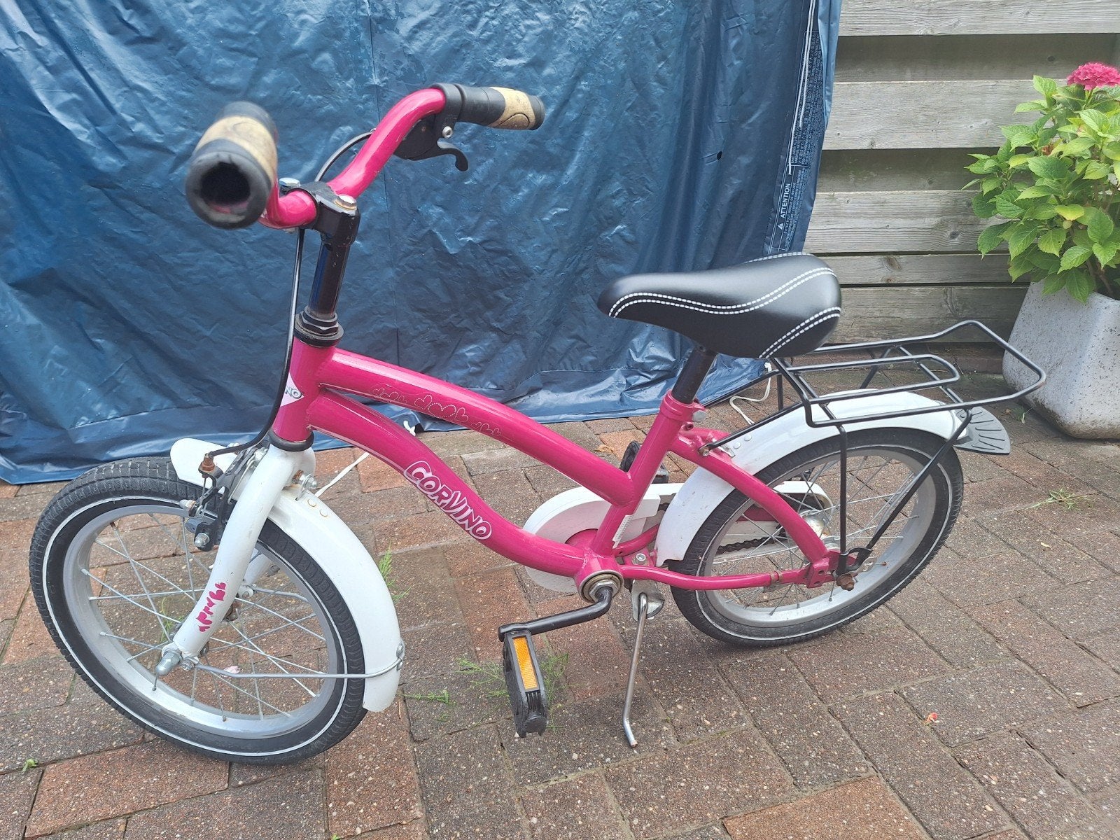 Roze kinderfiets 16 inch - Ideaal om te leren fietsen, Ophalen, Corvino, Velgrem, 16 tot 20 inch