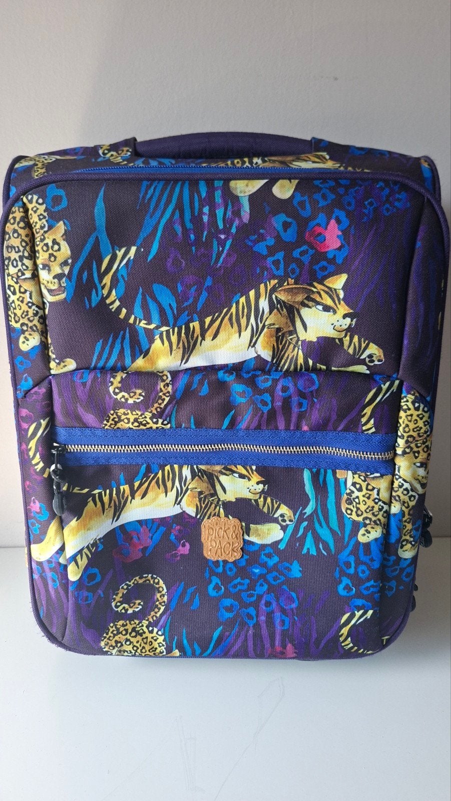 Bagage Trolley Koffer met Tijgerprint, Sieraden, Tassen en Uiterlijk, Ophalen, Zo goed als nieuw, Hard kunststof, Uitschuifbare handgreep
