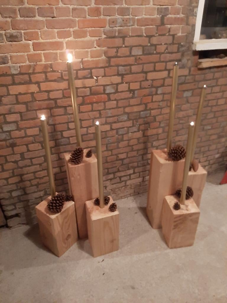 Zware kandelaars, Huis en Inrichting, Ophalen, Metaal, 25 tot 50 cm