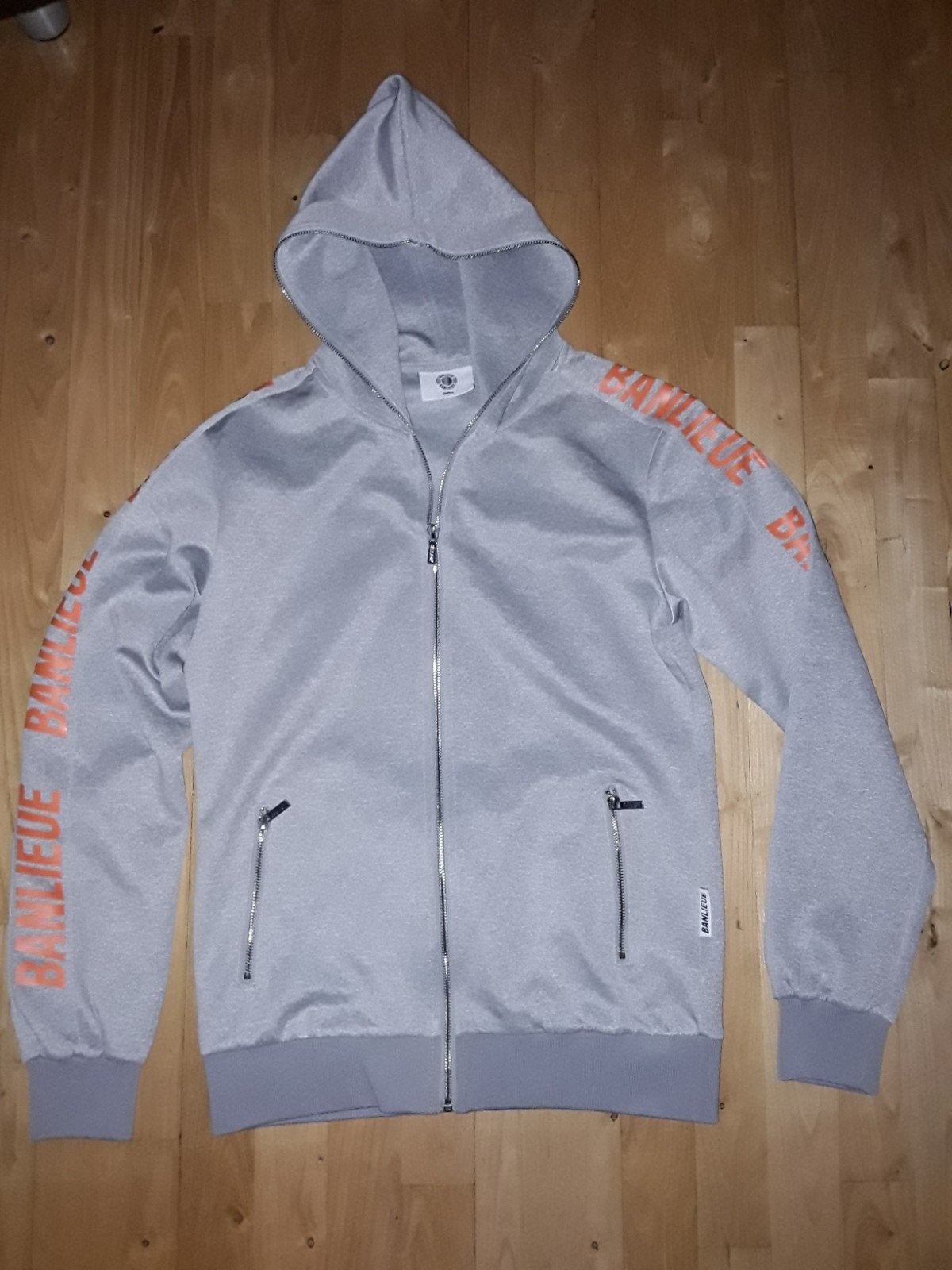 Grijs Banlieue vest hoodie mt S, Ophalen of Verzenden, Zo goed als nieuw, Grijs, Maat 46 (S) of kleiner