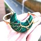 Malachite Gems Tree Of life Moon  Amulet armband, Ophalen of Verzenden, Nieuw, Groen, Overige materialen